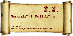 Menyhért Melióra névjegykártya